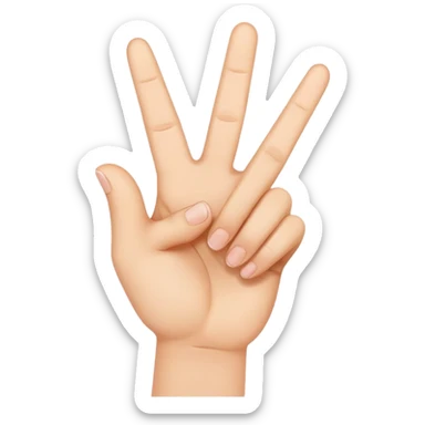 peace sign hand gesture sticker