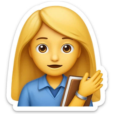 An emoji where the students needs help sticker