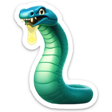 lamparina com cobra na frente  sticker