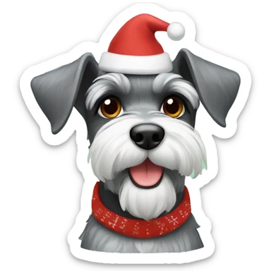 Schnauzer with Christmas vibes  sticker