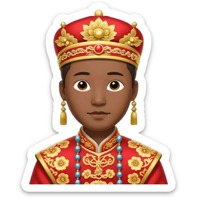 Chinese groom, traditional, culture of chinese. sticker