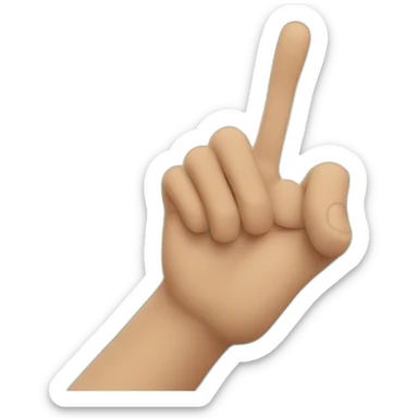 thow hand Two fingers cotation mark in the air sticker