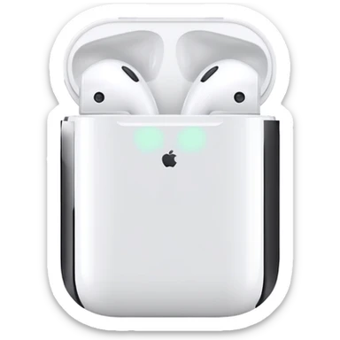 An iPhone and AirPods sticker