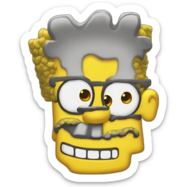 Bart simpson with snapchat style sticker
