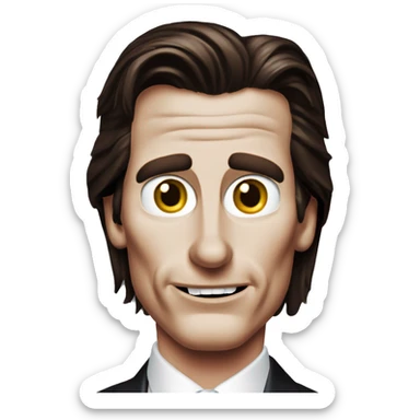 Patrick Bateman Christian bale Donald Duck  sticker