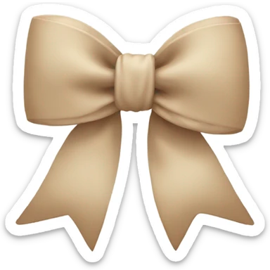 Beige bow sticker