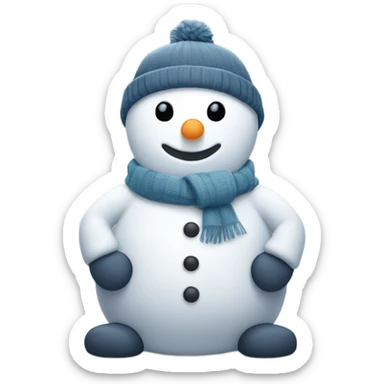 Snowman with hands on knees sticker