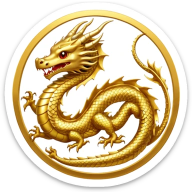 make the dragon circling this japanese symbol 滅 sticker