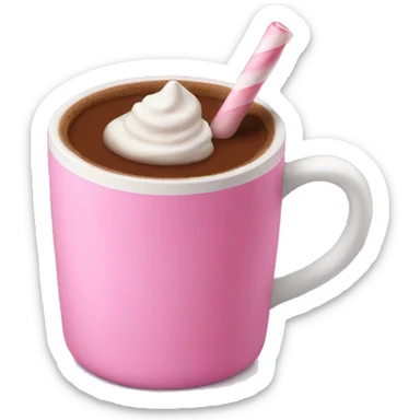 Pink hot chocolate  sticker