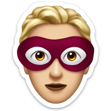 Bordeaux red silk eye mask sticker