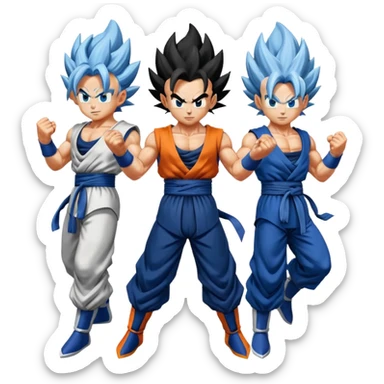 gogeta ultra instinct ultra ego fusion sticker