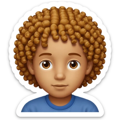Curly, dominican boy, Phototype III sticker