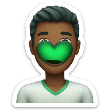 dark green heart emoji sticker