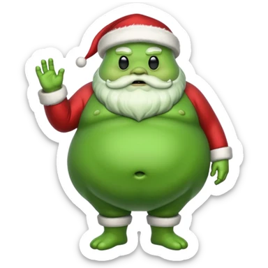 fat  santa alien full body 
   sticker