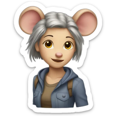 Ratty girl sticker