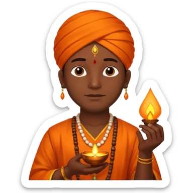 diwali man with diwali sticker