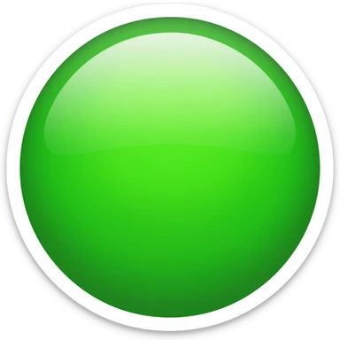 Green bullet point-orb-circle sticker