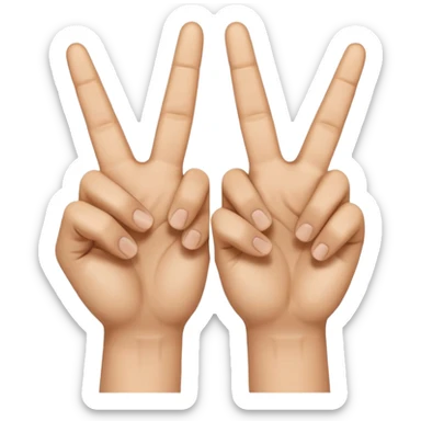 Something similar to this emoji "✌️" with let it show that it is made with AI sticker
