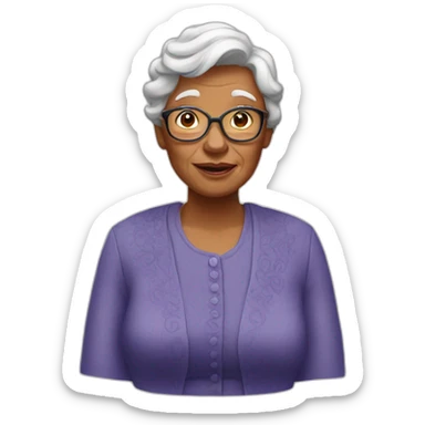 A grand-mother with red hair  sticker