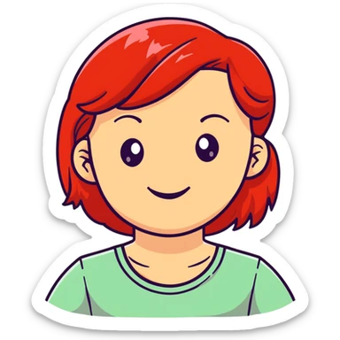 redhead girl smiling happily sticker
