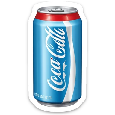 light blue Coca-Cola can sticker