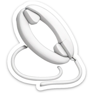 white color telephone receiver sticker