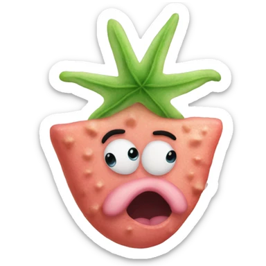 patrick star mouth watering sticker