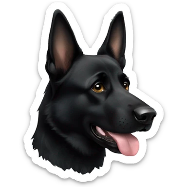 black german shepherd sticker
