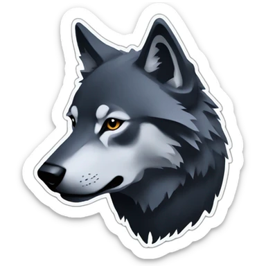 wolf silhouette sticker