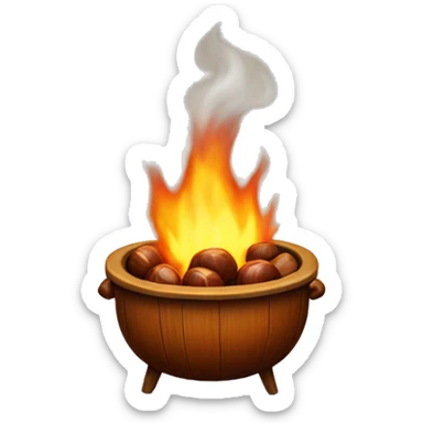 Chestnuts roasting in a fire sticker