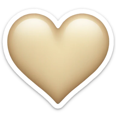 Beige heart translucide sticker