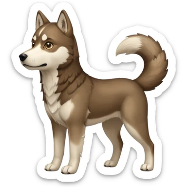 Labrador-Husky-Wolf-hybrid,  full body sticker
