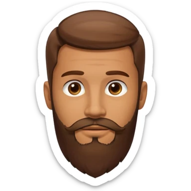 the man with a beard only on his chin sticker