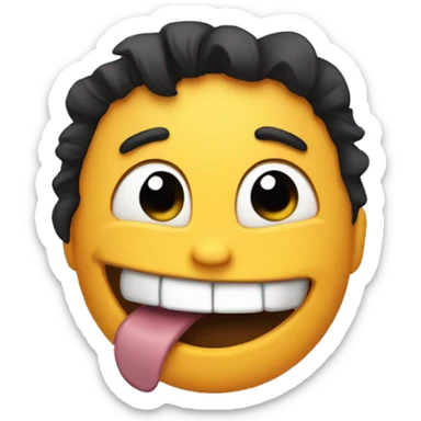 Smily face with scar sticker