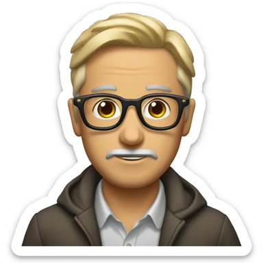 Buchón maltés con gafas sticker