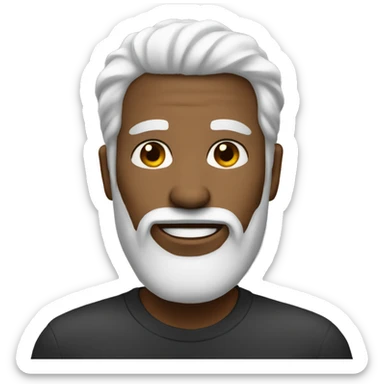 man black-white hair  unbearded 
 sticker