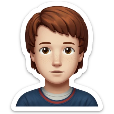 Will from Stranger Things saying can we play Minecraft now? sticker