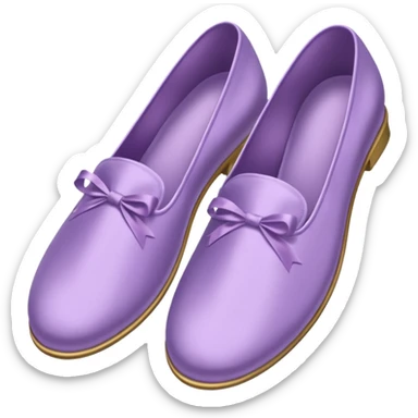 Light purple silk slippers and robe sticker