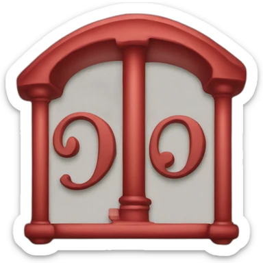 Red letter « P » sticker