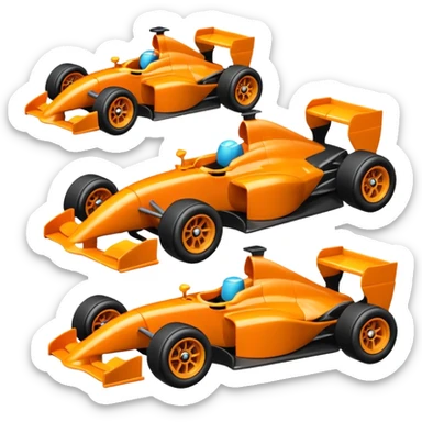 formula car toy orange sticker
