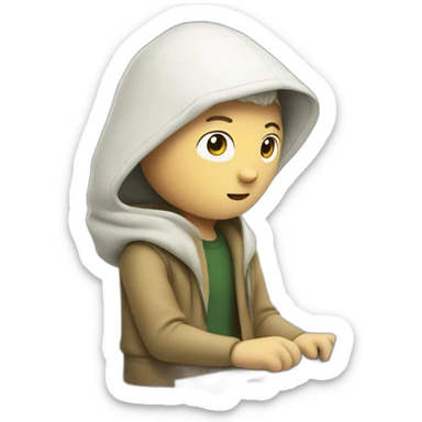 finn the human with mac laptop sticker