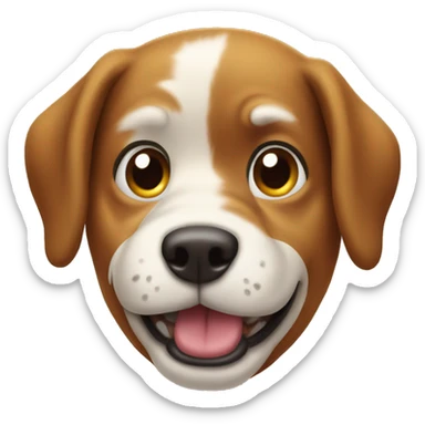 The funny dog head sticker