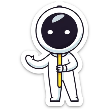 K-pop fan with light stick sticker