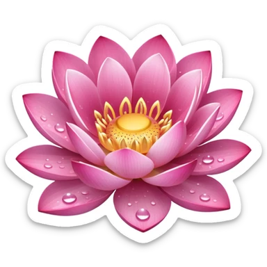 lotus flower with sparkles sticker