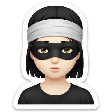 blindfolded emo sticker