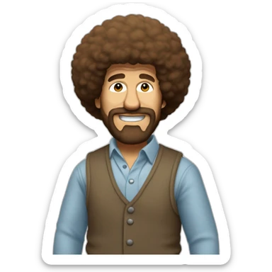 bob ross gangsta sticker