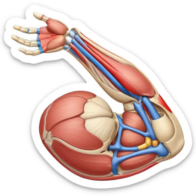 Elbow muscle anatomy sticker