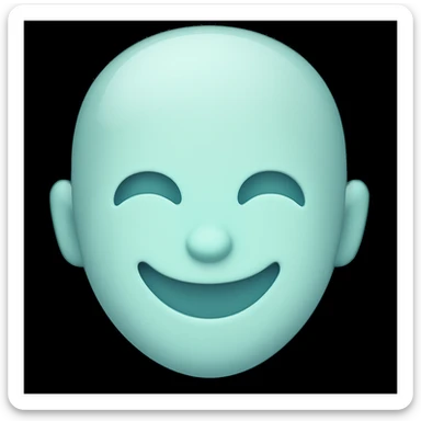 Create four new light blue emoji variants maintaining the emoji style and light blue color, but with different facial expressions. The style should resemble the original emoji style shown in the reference images. sticker