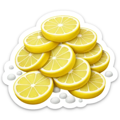 lemon and sugar pile sticker