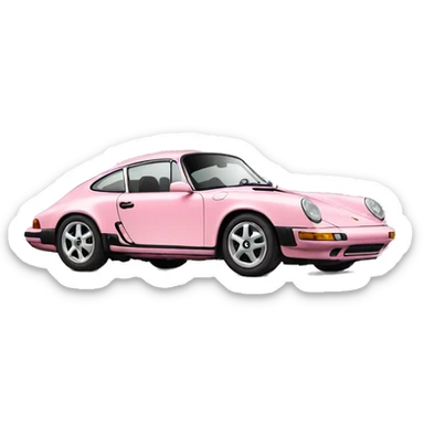 Light pink Porsche  sticker